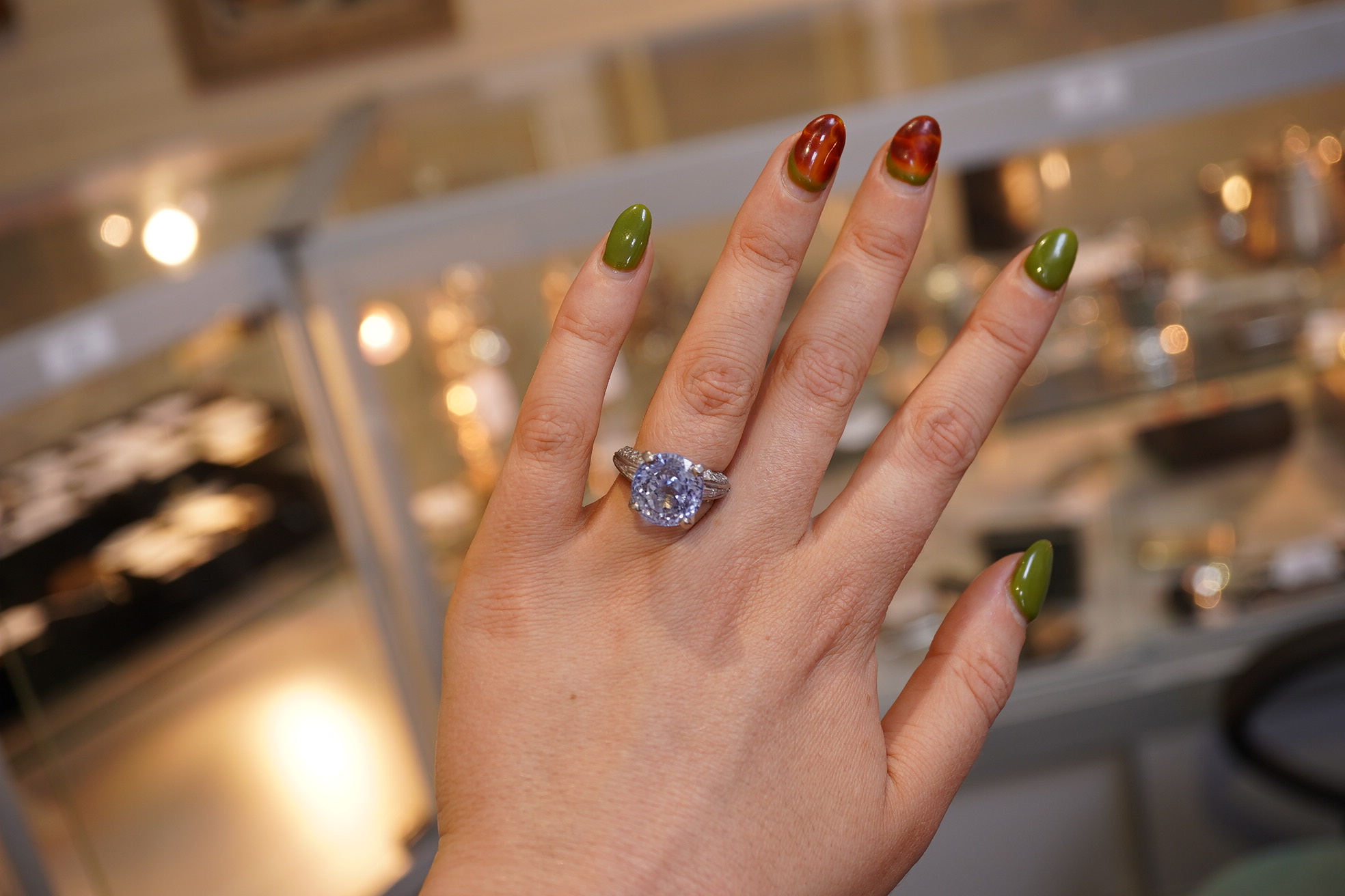 A sapphire and diamond ring
